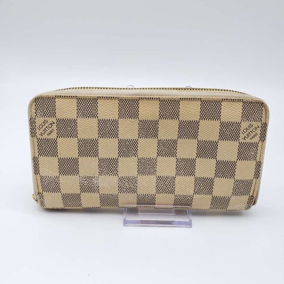 100% Authentic Louis Vuitton Damier Azur Zippy Zip Wallet - Picture 2 of 16